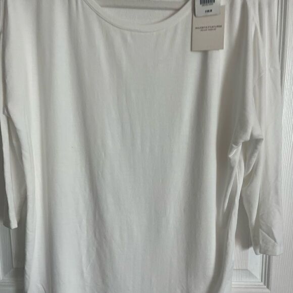 Majestic Filatures White French Touch Three-Quarter Sleeve T-Shirt Size XS NWT - Picture 3 of 6